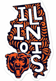 Chicago Bears 3in State Name Stickers