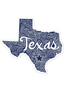 Dallas Cowboys 3in State Name Stickers - Blue
