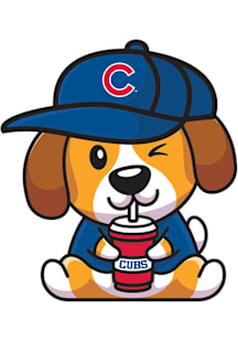 Chicago Cubs 3in Dog Stickers - Red