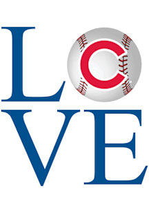 Chicago Cubs 3in Love Stickers - Red