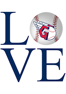 Cleveland Guardians 3in Love Stickers - Navy Blue