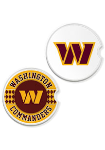 Washington Commanders Argyle and Logo Car Coaster - Maroon