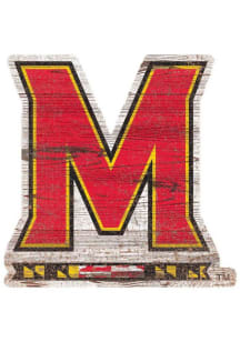 Red Maryland Terrapins Logo 8in Cutout Sign