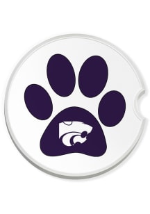 Purple K-State Wildcats Paw Print Car Coaster