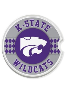 Purple K-State Wildcats Argyle Car Coaster
