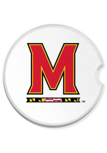 Red Maryland Terrapins Team Logo Car Coaster