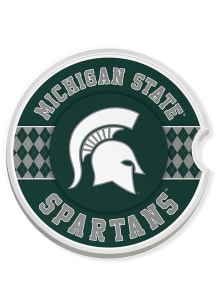 Green Michigan State Spartans Argyle Car Coaster