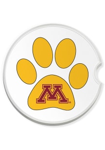 Maroon Minnesota Golden Gophers Paw Print Car Coaster