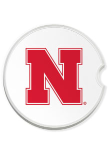 Red Nebraska Cornhuskers Team Logo Car Coaster