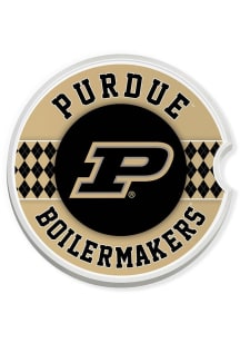 Black Purdue Boilermakers Argyle Car Coaster