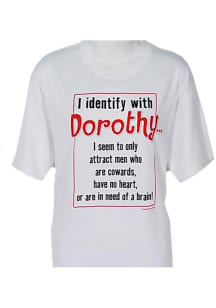 Wizard of Oz Womens White Identify With Dorothy Short Sleeve T Shirt