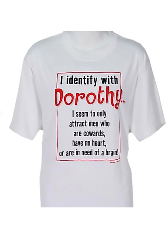 Wizard of Oz Womens White Identify With Dorothy Short Sleeve T Shirt