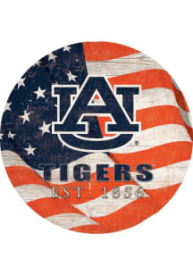 Auburn Tigers 24in Flag Circle Sign