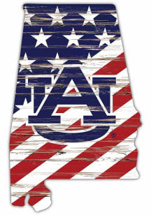 Auburn Tigers 12 Inch USA State Cutout Sign