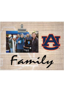 Auburn Tigers Family Burlap Clip Picture Frame