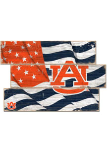 Auburn Tigers Flag 3 Plank Sign