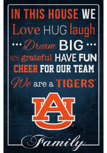 Auburn Tigers In This House 17x26 Sign