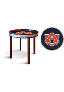 Auburn Tigers 24 Inch Barrel Top Side Orange End Table