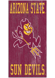 Arizona State Sun Devils Heritage Logo 6x12 Sign