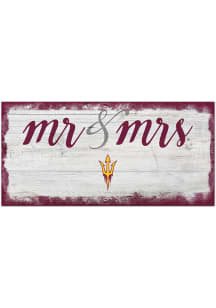 Arizona State Sun Devils Script Mr and Mrs Sign