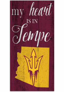 Arizona State Sun Devils My Heart State Sign