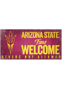 Arizona State Sun Devils Fans Welcome 6x12 Sign