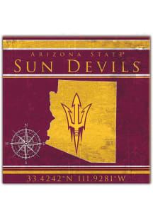 Arizona State Sun Devils Coordinates Sign