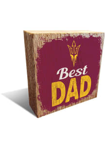 Arizona State Sun Devils Best Dad Block Sign