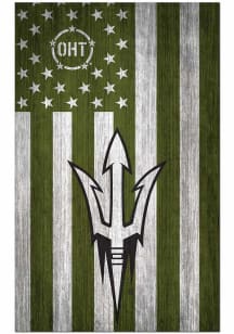 Arizona State Sun Devils 11x19 OHT Military Flag Sign