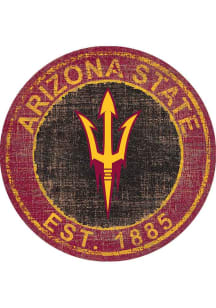 Arizona State Sun Devils Round Heritage Logo Sign