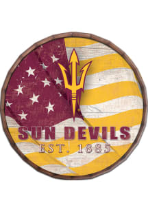 Arizona State Sun Devils Flag 16 Inch Barrel Top Sign