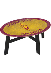 Arizona State Sun Devils Team Color Logo Maroon Coffee Table