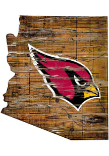 Arizona Cardinals Distressed State 24 Inch Sign
