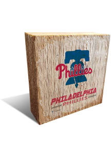 Philadelphia Phillies Team Logo 6X6 Block Sign