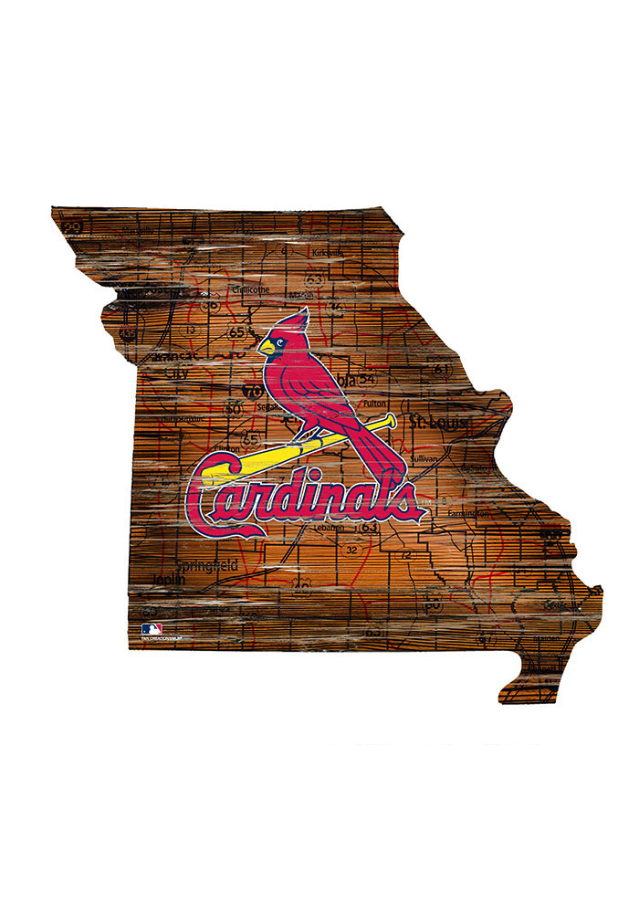 St Louis Cardinals 12 Mini Roadmap State Sign Sign