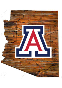 Arizona Wildcats Distressed State 24 Inch Sign