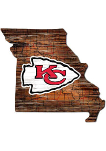 Kansas City Chiefs State with Logo Sign