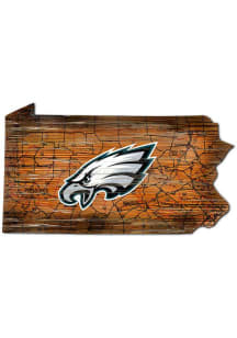 Philadelphia Eagles State with Logo Sign