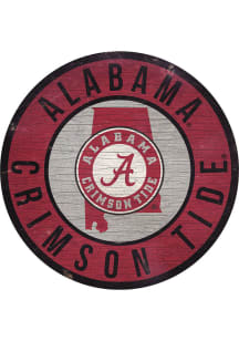 Alabama Crimson Tide 12 in Circle State Sign