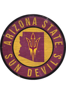 Arizona State Sun Devils 12 in Circle State Sign