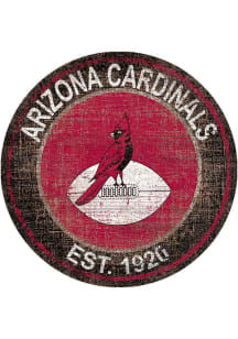 Arizona Cardinals Round Heritage Logo Sign