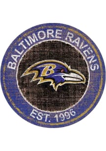 Baltimore Ravens Round Heritage Logo Sign