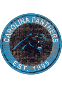 Carolina Panthers Round Heritage Logo Sign