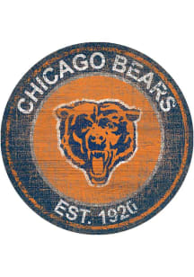 Chicago Bears Round Heritage Logo Sign