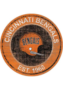 Cincinnati Bengals Round Heritage Logo Sign
