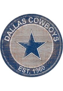 Dallas Cowboys Round Heritage Logo Sign