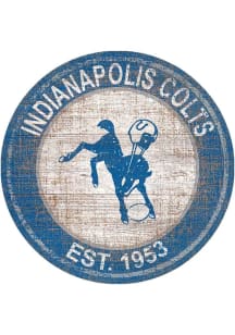 Indianapolis Colts Round Heritage Logo Sign