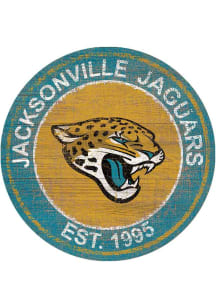 Jacksonville Jaguars Round Heritage Logo Sign