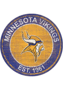 Minnesota Vikings Round Heritage Logo Sign