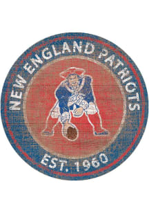 New England Patriots Round Heritage Logo Sign